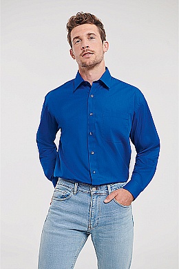 Russell Men's Long Sleeve Poplin Shirt (R-934M) - Zdjęcie